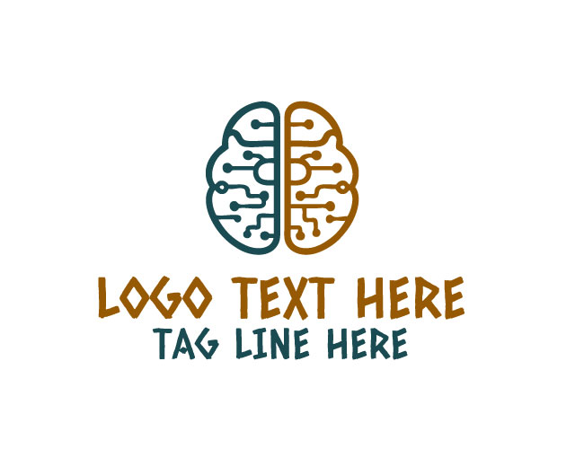  AI Brain Dynamic Tech Logo