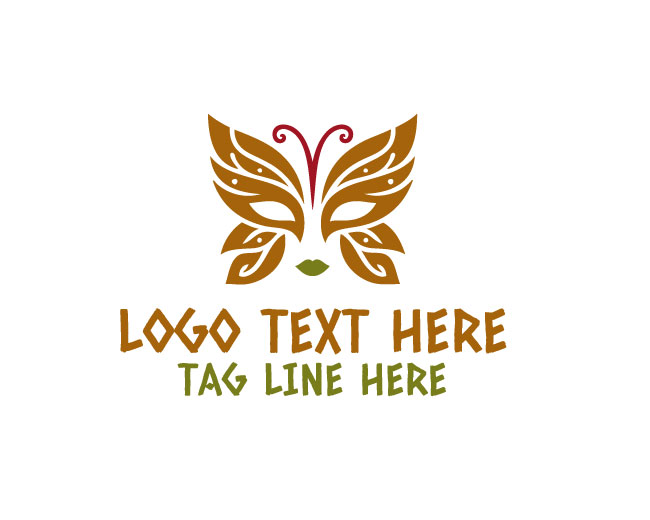 Decorative Tribal Mask Logo