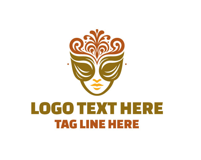 Decorative Mask Design Brand Logo