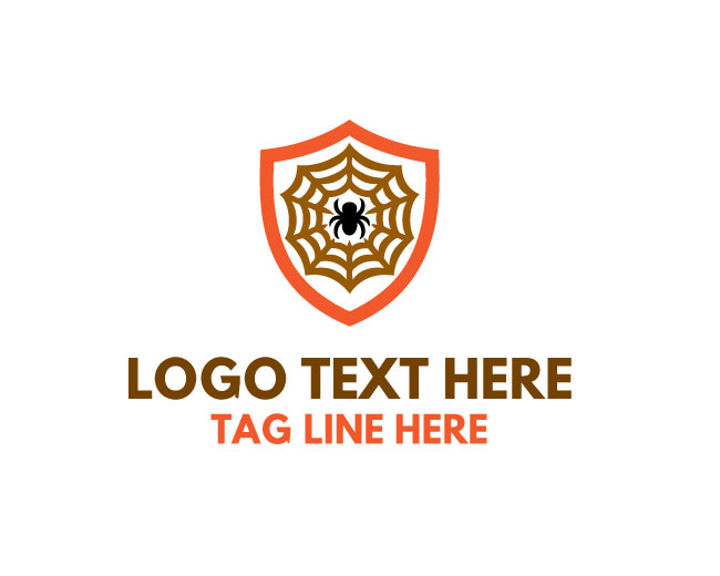 Spider Web Shield Security Logo