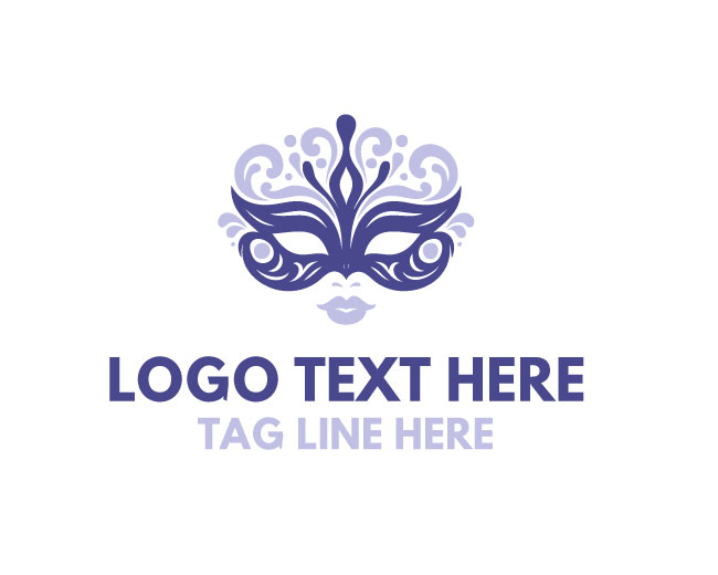 Clean Decorative Mask Icon Logo