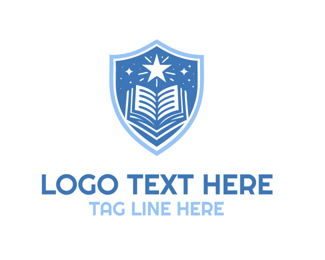 Education Book Modern Shield Logo