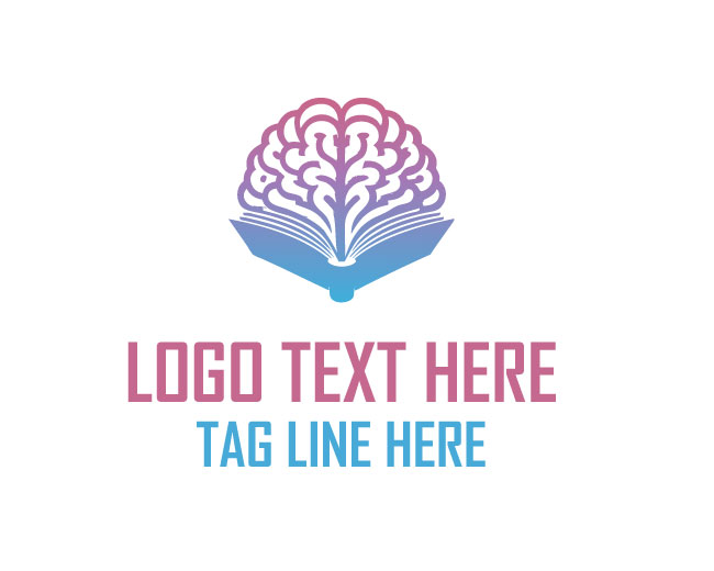 Education Book Brain Logo