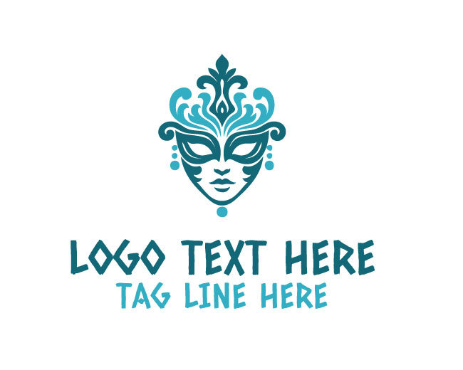 Symmetric Decorative Mask Logo