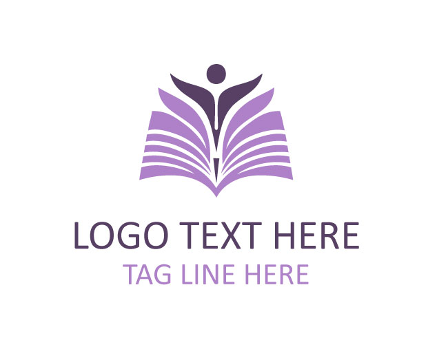 Education Book Human Figure Logo