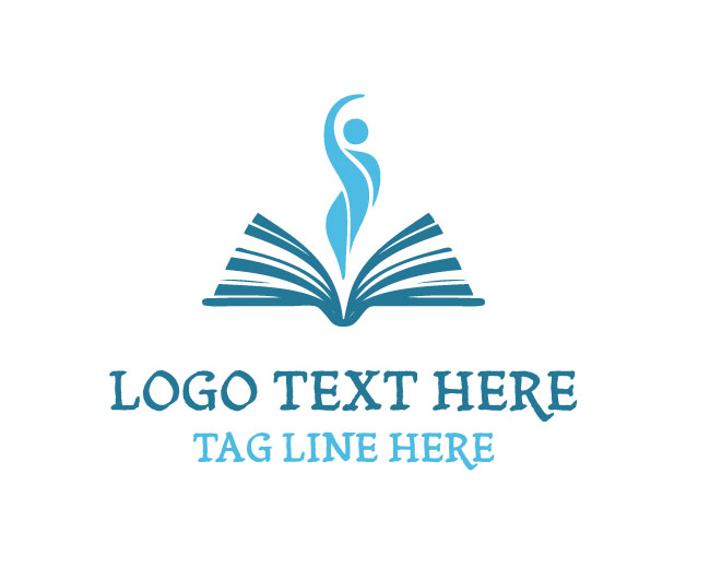 Education Book Brand Human Figure Logo
