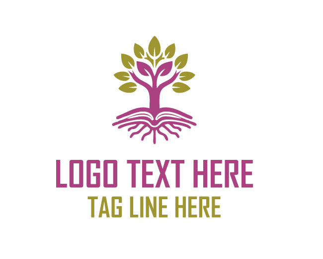 Education Book Tree Logo