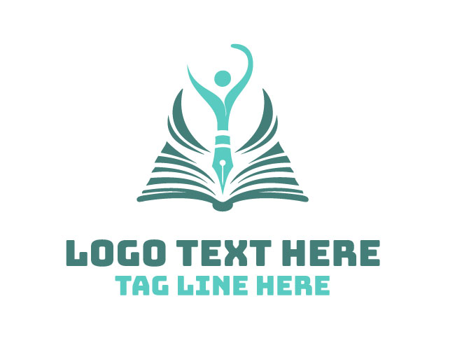 Pen Education Book Reading Logo
