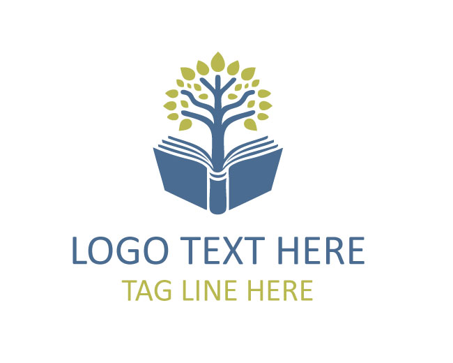 Education Book Knowledge Growth Logo