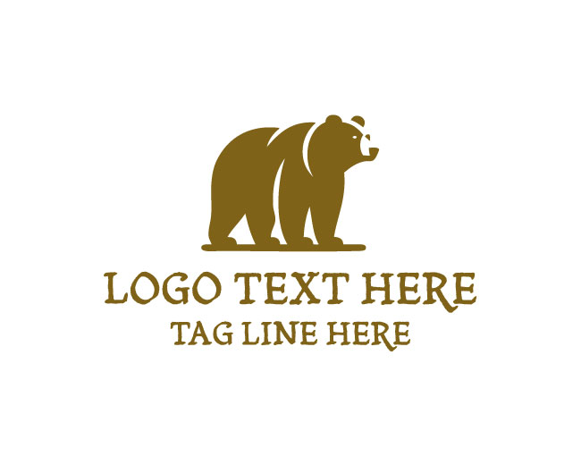 Wild Bear Walking Logo