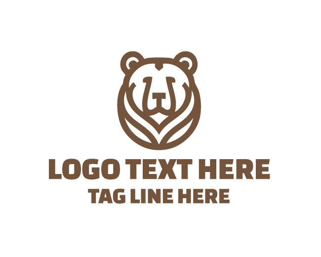 Wild Bear Standing Logo