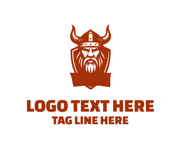 Viking Helmet Icon Logo