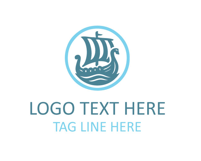 Minimal Viking Ship Logo