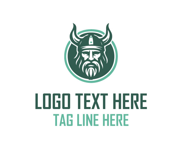 Viking Helmet Shield Logo