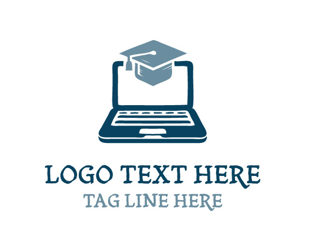 Education Laptop Academic Platform Logo