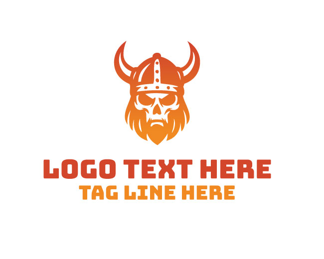 Bold Viking Helmet Logo