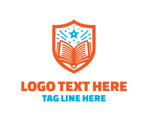 Education Book Shield Logo