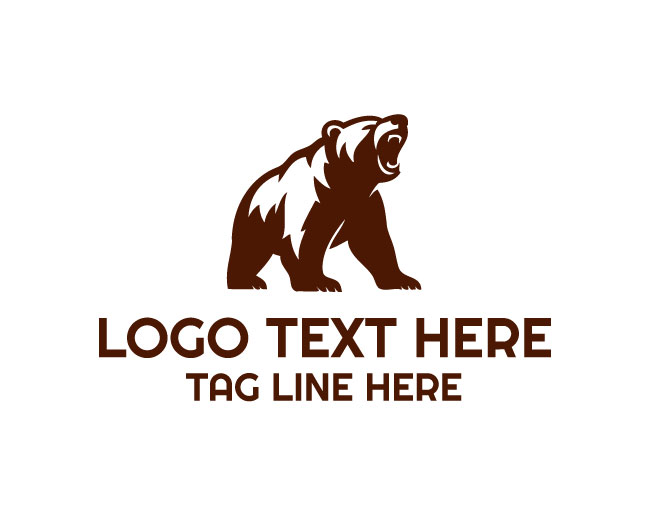 Wild Bear Simple Icon Logo