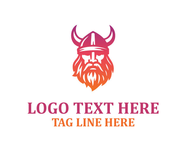 Viking Beard Face Logo