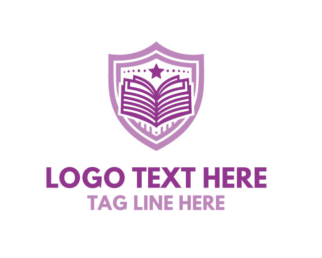 Education Book Learning Shield Logo