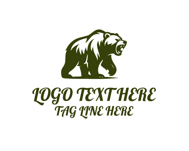 Green Wild Bear Logo