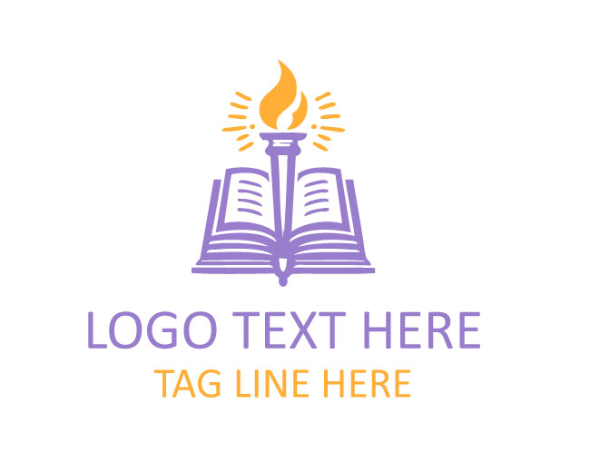 Education Book Light Academic Program Logo