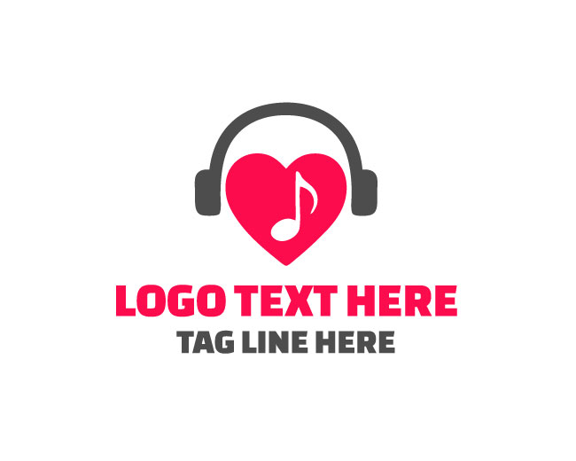 Music Love Note Icon Logo