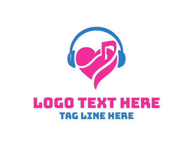 Music Love Symbol Logo