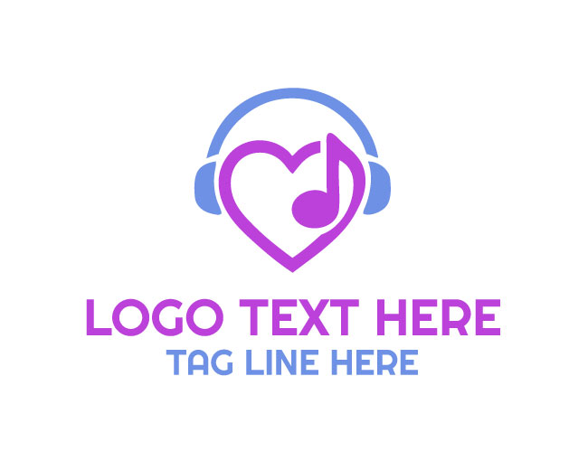 Flat Music Love Logo