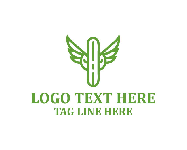 Cactus Wings Abstract Logo