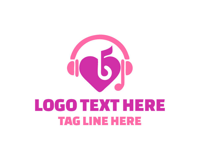 Solid Headset Heart Music Logo