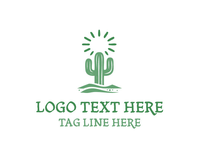 Cactus Rays Minimal Logo