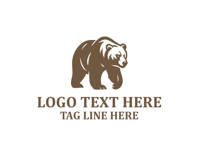  Bold Wild Bear Mark Logo