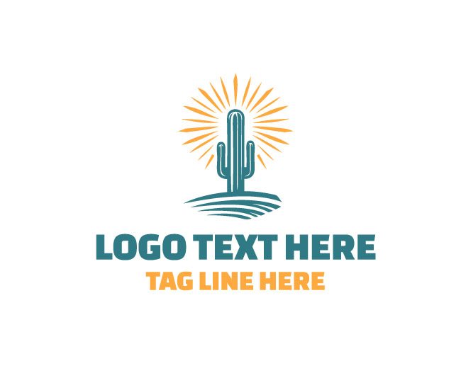 Cactus Rays Modern Logo