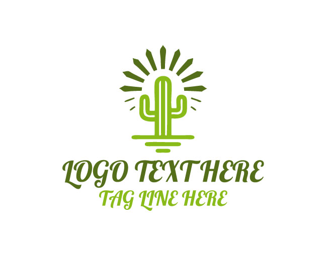 Cactus Rays Abstract Logo