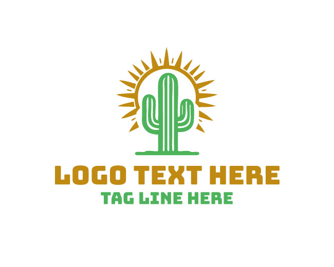 Green Cactus Rays Logo