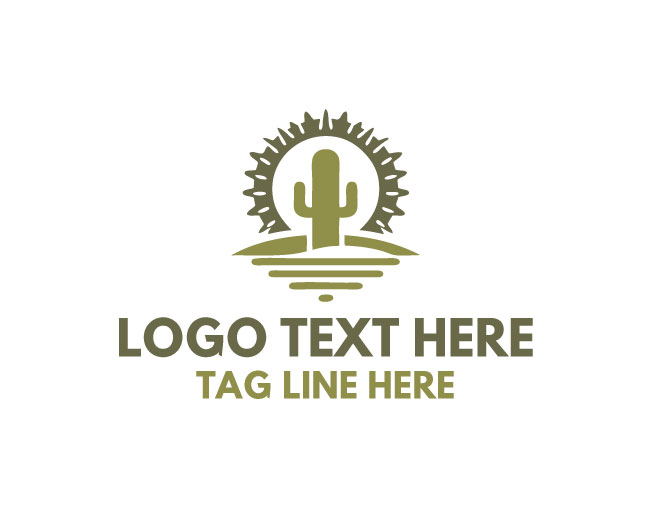 Cactus Rays Circle Logo