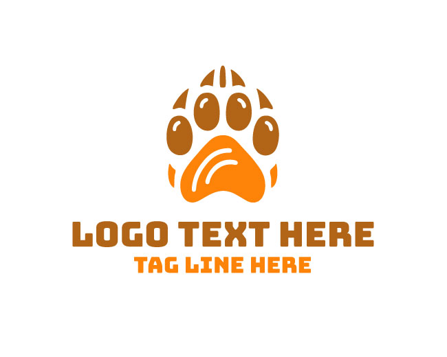 Wild Bear Paw Graphic Logo