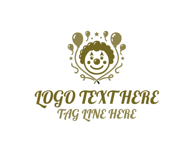 Party Clown Birthday Logo