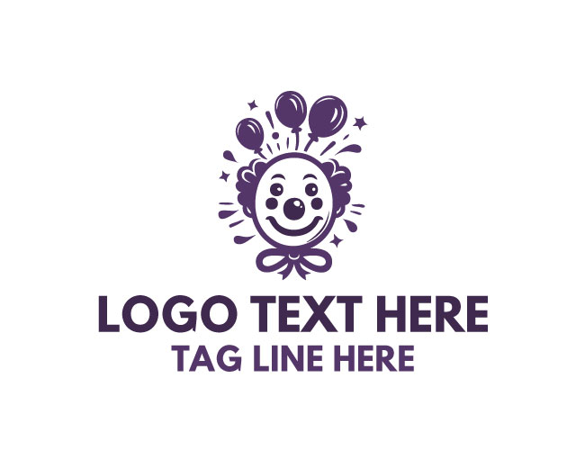 Party Clown Playful Logo