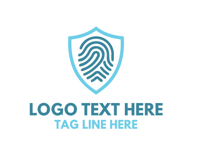 Fingerprint Digital Shield Logo