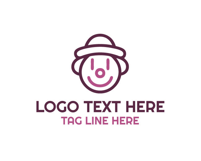 Cute Party Clown Logo
