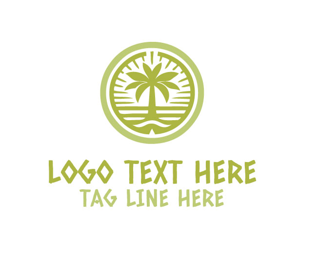 Palm Tree Circle Logo