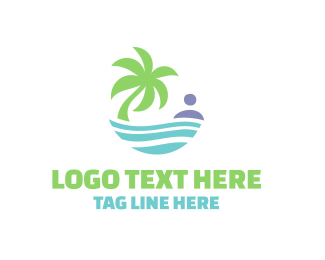 Palm Tree Summer Logo
