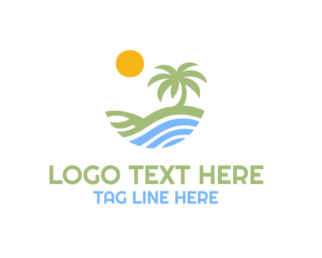 Palm Tree Vacation Logo