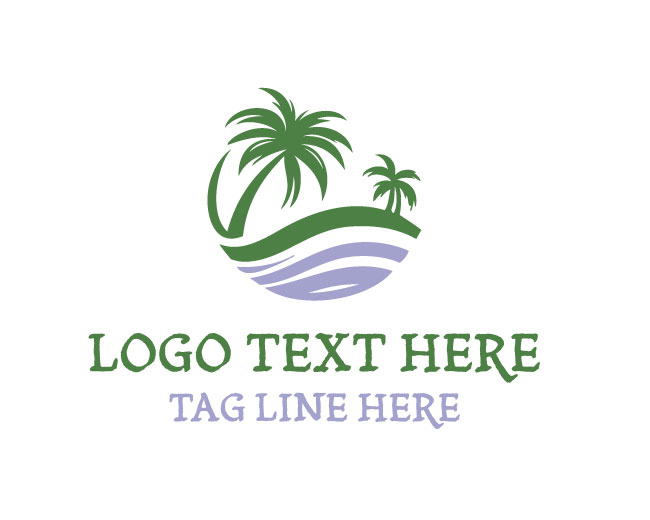 Palm Tree Icon Logo