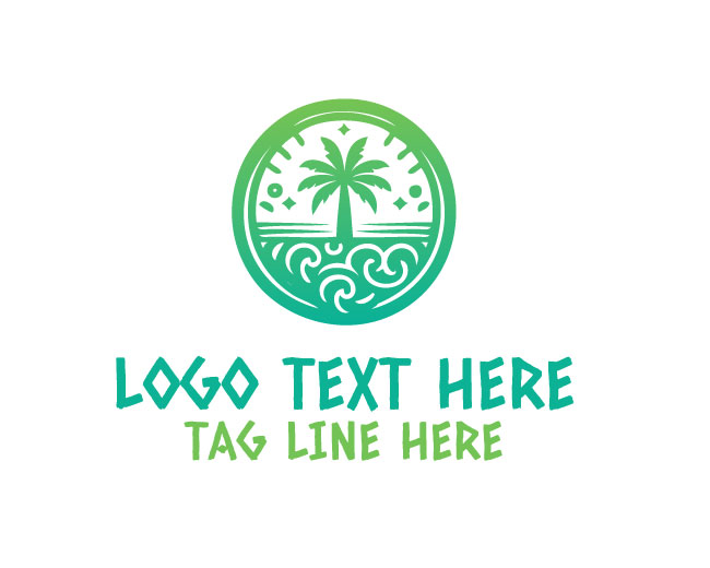 Palm Tree Silhouette Logo