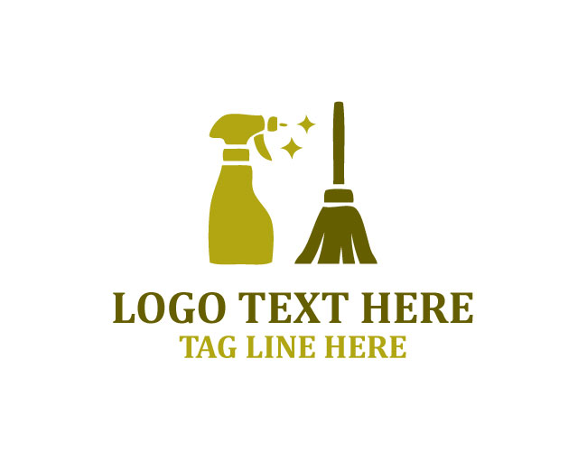 Cleaning Tools Broom Logo