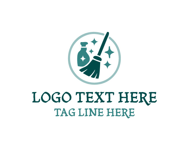 Mop and Cleaning Logo