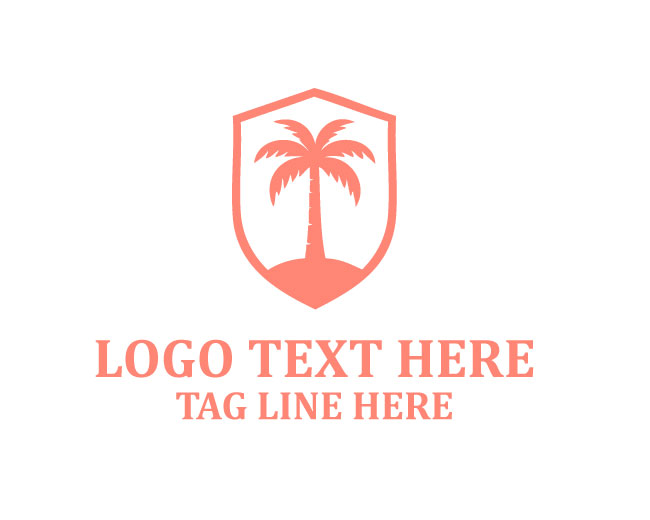 Palm Tree Emblem Logo